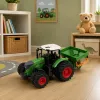 LEAN TOYS Agricultural Farm Tractor with Seeder Rubber Wheels 1:24 Scale Toy Vehicle