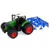 LEAN TOYS Agricultural Farm Tractor With Cultivator Tillage Unit Green 1:24