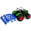 LEAN TOYS Agricultural Farm Tractor With Cultivator Tillage Unit Green 1:24