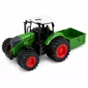 LEAN TOYS Agricultural Farm Tractor With Fertilizer Spreader Rubber Wheels Green 1:24