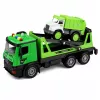 LEAN TOYS Tow Truck Garbage Truck Vehicle Set Lights Sounds Green