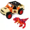 LEAN TOYS Off-Road Vehicle with T-Rex Dinosaur Lights, Sounds, Opening Doors