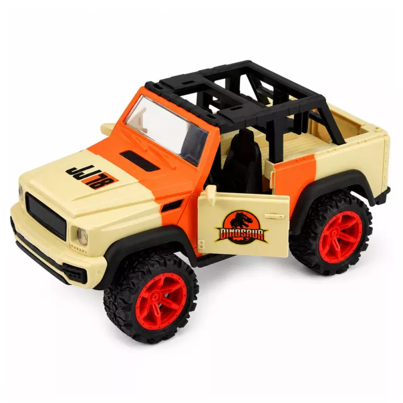 LEAN TOYS Off-Road Vehicle with T-Rex Dinosaur Lights, Sounds, Opening Doors