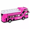 LEAN TOYS Double-Decker City Bus Opening Doors Lights Sounds Pink