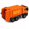 LEAN TOYS Garbage Truck with Garbage Cans, Lights and Sounds - Orange