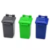 LEAN TOYS Garbage Truck with Garbage Cans, Lights and Sounds - Orange