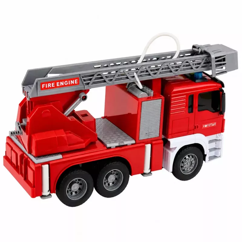 LEAN TOYS Fire Truck with Boom, Water Pouring Function, Lights and Sounds