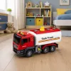 LEAN TOYS Truck Tanker Water System Hose Water Pouring Lights Sounds Red
