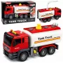 LEAN TOYS Truck Tanker Water System Hose Water Pouring Lights Sounds Red