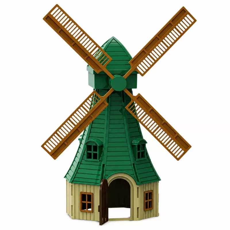 LEAN TOYS Farm Set with Tractor, Windmill, Stable, Trailer and Animal Figures, 45 Pieces