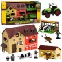 LEAN TOYS Farm Set With Tractor and Barn Animals Figures Accessories 37 pcs.