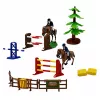 LEAN TOYS Set Farm Horse Stables Horse Jumping Hills Figures Accessories 69 pcs.