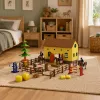LEAN TOYS Set Farm Horse Stables Horse Jumping Hills Figures Accessories 69 pcs.