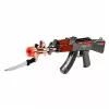 LEAN TOYS AK47 Rifle Battery Operated Weapon Prop Knife Smoke Effect Lights Sounds