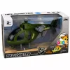 LEAN TOYS Military Helicopter with Hook Lights Sounds Green
