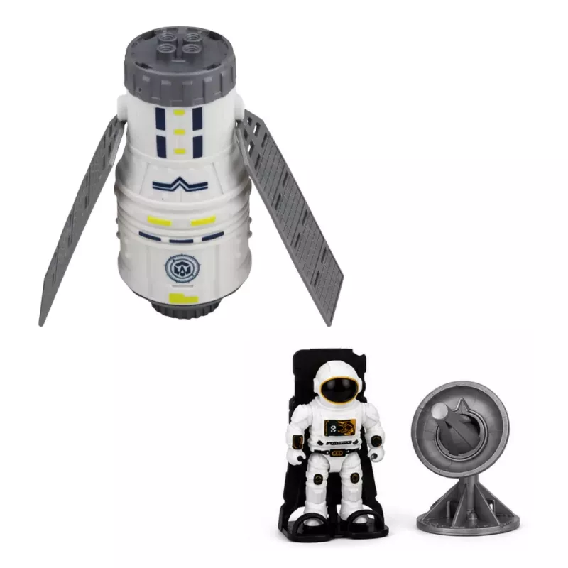 LEAN TOYS Space Ship Satellite Capsule Communication Antenna Astronaut Set