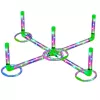 LEAN TOYS Ringo Throwing Skill Game for Kids LED Glowing Hoops Posts