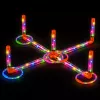 LEAN TOYS Ringo Throwing Skill Game for Kids LED Glowing Hoops Posts