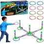 LEAN TOYS Ringo Throwing Skill Game for Kids LED Glowing Hoops Posts