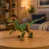 LEAN TOYS Velociraptor Dinosaur Figure Realistic Movable Limbs Sounds