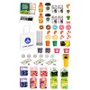 LEAN TOYS Supermarket Cash Register Scanner Beverage Dispenser Lights Sounds 65 pcs.