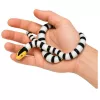 LEAN TOYS Rubber Snake Figurine Stretchable Realistic Black and White 33 cm