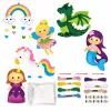 LEAN TOYS Creative Set of Felt Sewing Plush Toys Fairytale Land DIY 6 pcs.