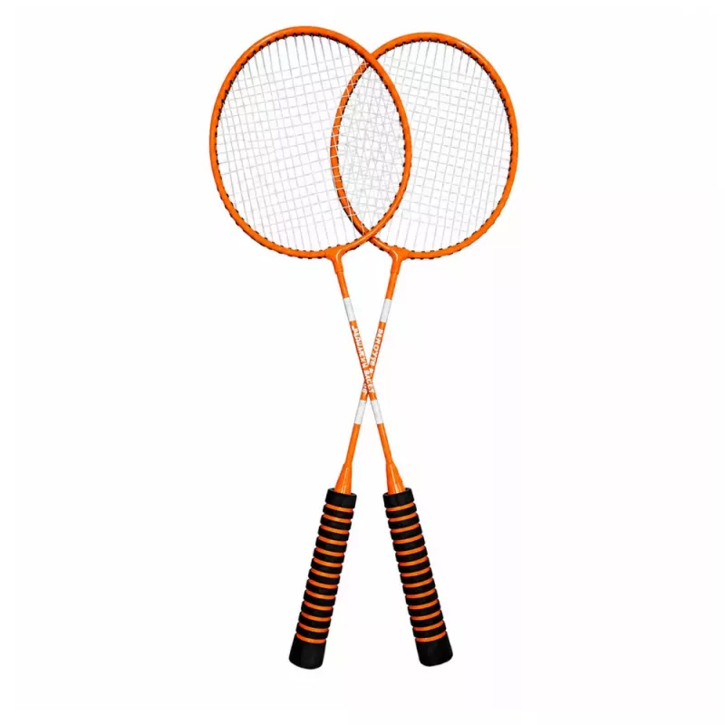 LEAN TOYS Badminton Set Rackets Shuttlecock Cover Orange