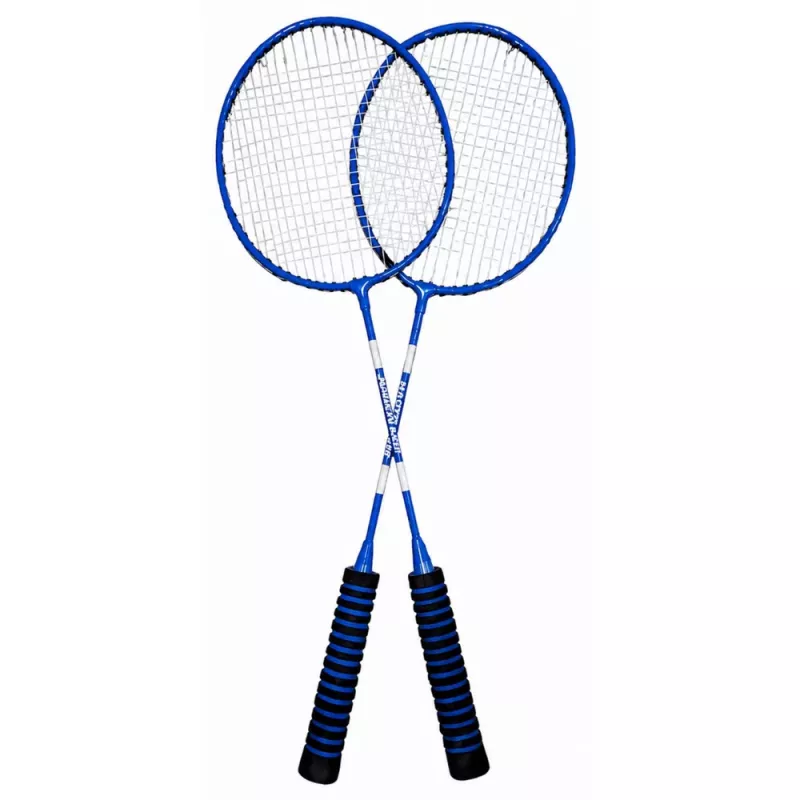 LEAN TOYS Badminton Set with 2 Rackets, 3 Shuttlecocks, and Carry Cover - Blue