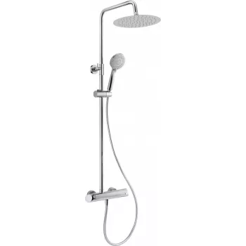 DEANTE Arnika Rain Shower with Shower Faucet, Matte Black, 250mm Rain Head, Wall-Mounted