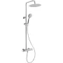 DEANTE Arnika Rain Shower with Shower Faucet, Matte Black, 250mm Rain Head, Wall-Mounted