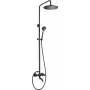 DEANTE Shower Head with Bathtub Faucet - Chrome Wall-Mounted Two-Handle Bath Mixer with Hand Shower, 150 cm Hose, Ceramic Cartridge