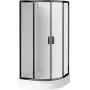 DEANTE Semi-Circular Shower Enclosure with Tray 90x90 cm Black Matte