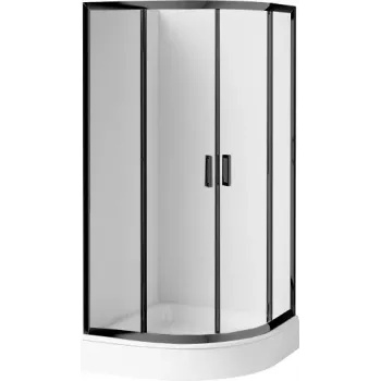 DEANTE Semi-Circular Shower Cabin with Tray 80x80 cm