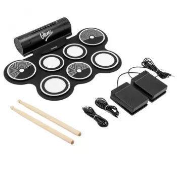 V-TONE RD7 Electronic Drum Set with USB-C and AUX, 7 Pads, 2 Foot Pedals, 12 Voices