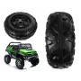 LEAN CARS Replacement Wheel for Mercedes Unimog Electric Ride-On Car - Black, 320mm
