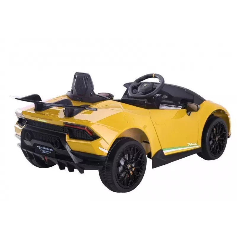 LEAN CARS Electric Ride On Car Lamborghini Huracan Yellow