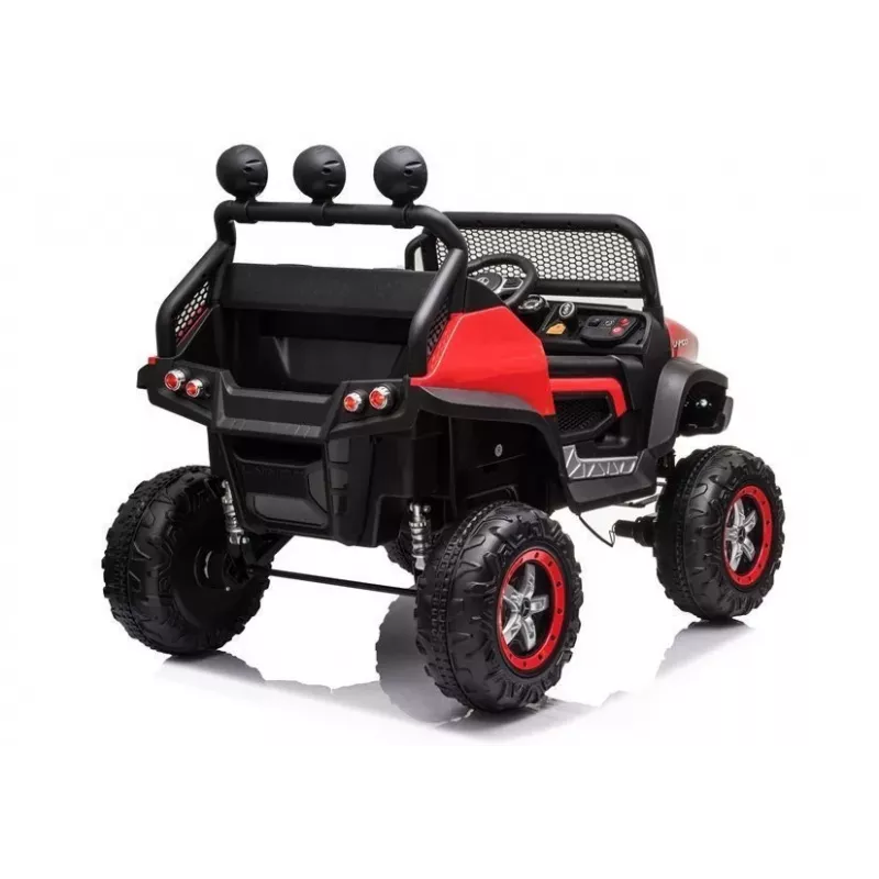 LEAN CARS Electric Ride On Mercedes Unimog S Red