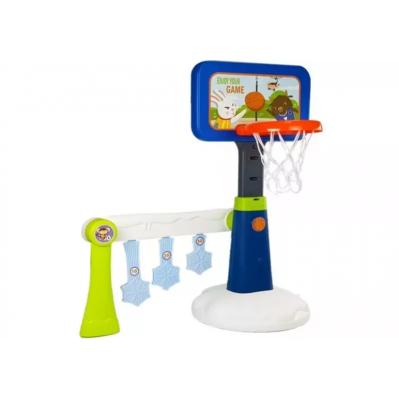 LEAN TOYS Children's Basketball Set Points Game - Electronic Scoreboard, Adjustable Height