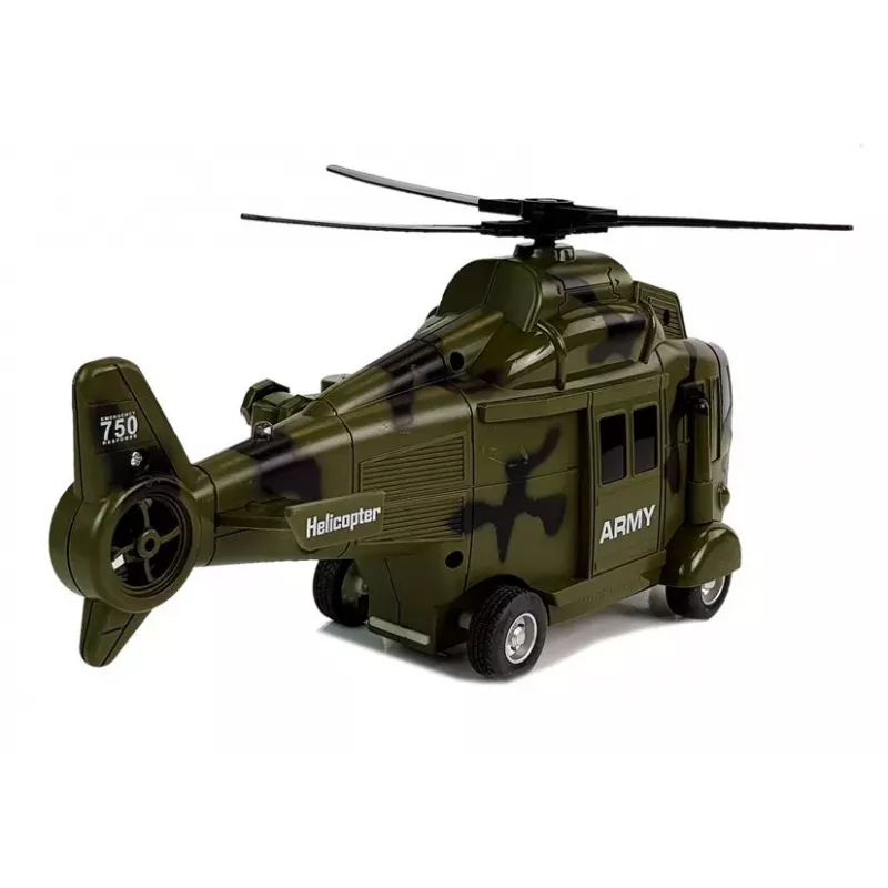 LEAN TOYS Military Rescue Helicopter 1:16 Hook Sound Light