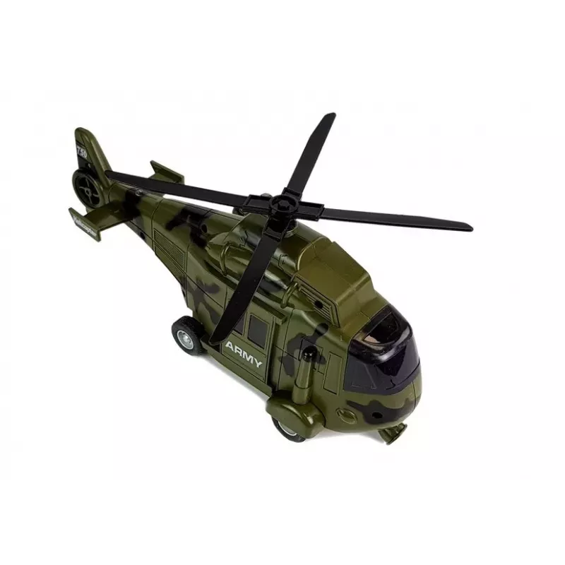 LEAN TOYS Military Rescue Helicopter 1:16 Hook Sound Light