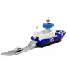 LEAN TOYS Police Transport Boat with Cars, Sounds and Lights