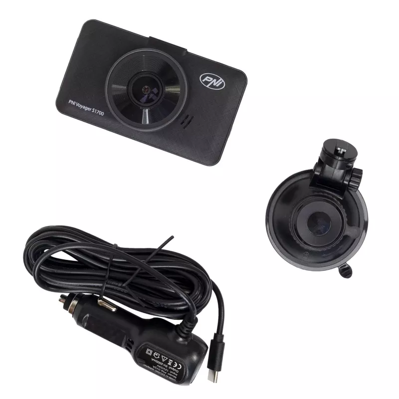 PNI Car DVR S1700 4K UHD Dash Camera with GPS and Wi-Fi