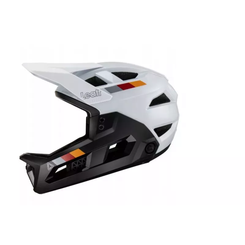 LEATT MTB Enduro 2.0 V23 Bike Helmet with Removable Chin Guard, Size L (59-63 cm), White