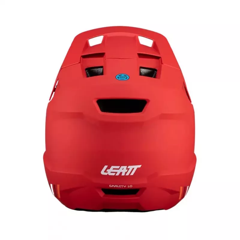 LEATT MTB Gravity 1.0 V24 Full-Face Cycling Helmet, Size L, Red