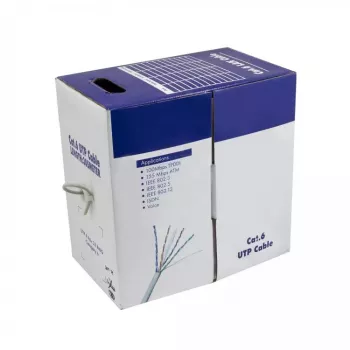 Sbox UTP CAT-6 BOX 305 m - 305m Cat6 UTP Network Cable, Grey, CCA, 23AWG, PVC, Easy Pull Box