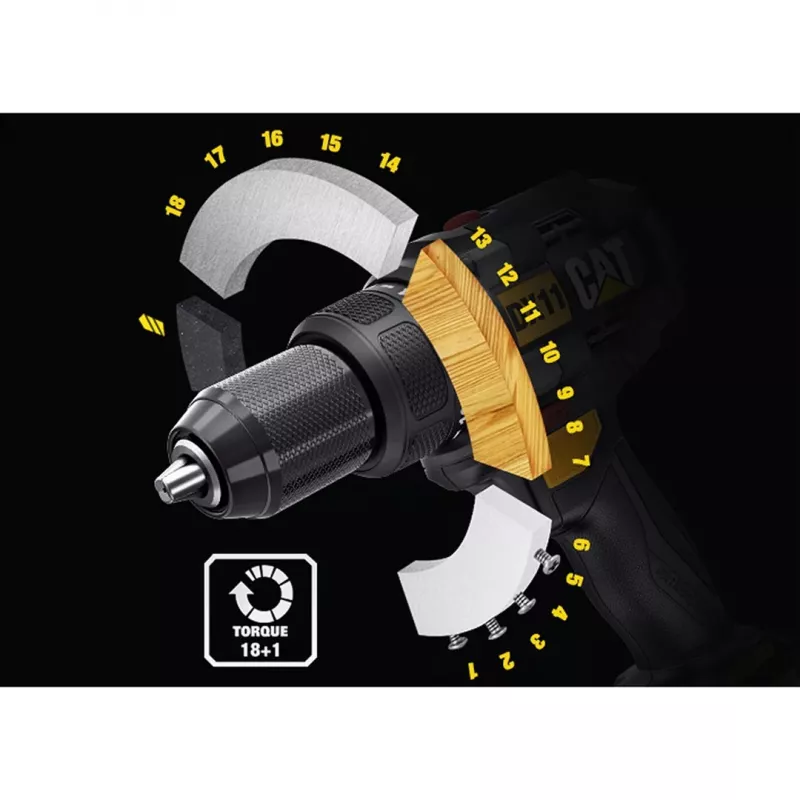 CATERPILLAR Cordless Drill Driver DX11 18V 2x2.0Ah Li-Ion