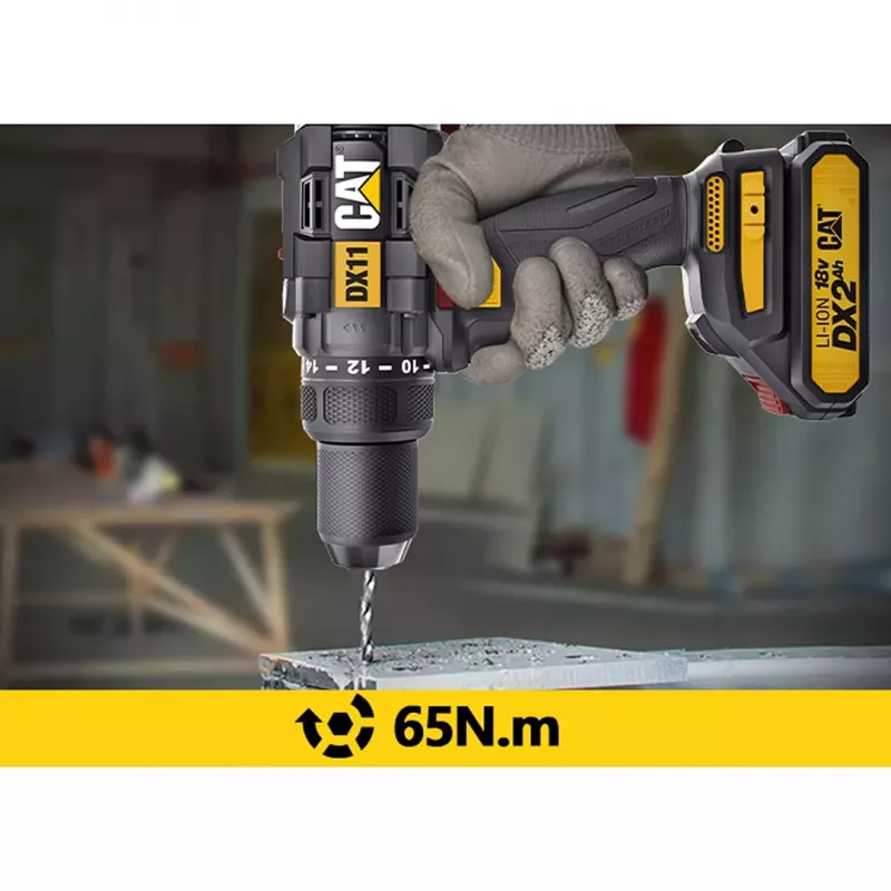 CATERPILLAR Cordless Drill Driver DX11 18V 2x2.0Ah Li-Ion