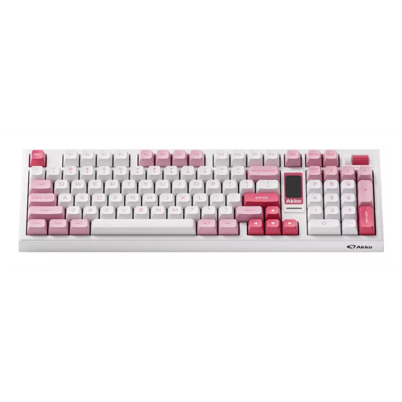 AKKO 5098B Prunus Lannesiana Mechanical Keyboard, 98-Key, Triple Mode, Hot-Swappable, RGB, PBT ASA Keycaps