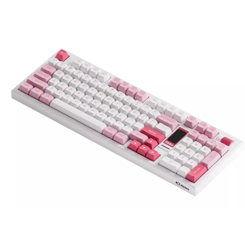 AKKO 5098B Prunus Lannesiana Mechanical Keyboard, 98-Key, Triple Mode, Hot-Swappable, RGB, PBT ASA Keycaps